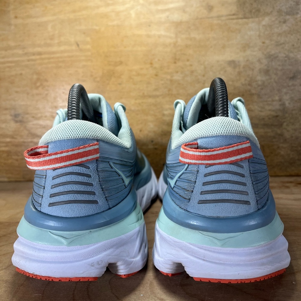 Hoka One One Bondi 7 REFLECTIVE Womens Size 8.5 Running Shoes Sneakers Blue Fog - Picture 5 of 12